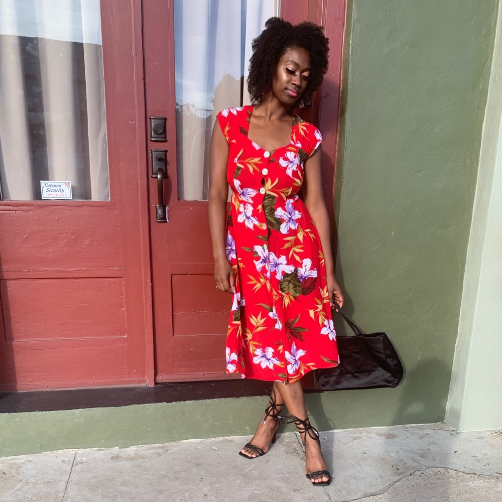 Flower Print Dress VTG